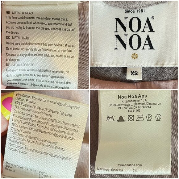 Noa Noa Colonial Salem Modesty Embroidered Lace Accent Costume Dress Size XS - Picture 7 of 8